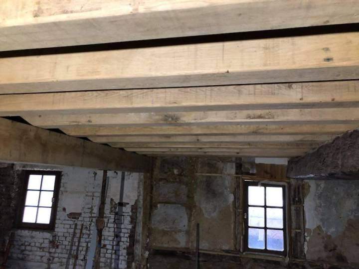 Restauration plafond à poutres apparentes Argentan