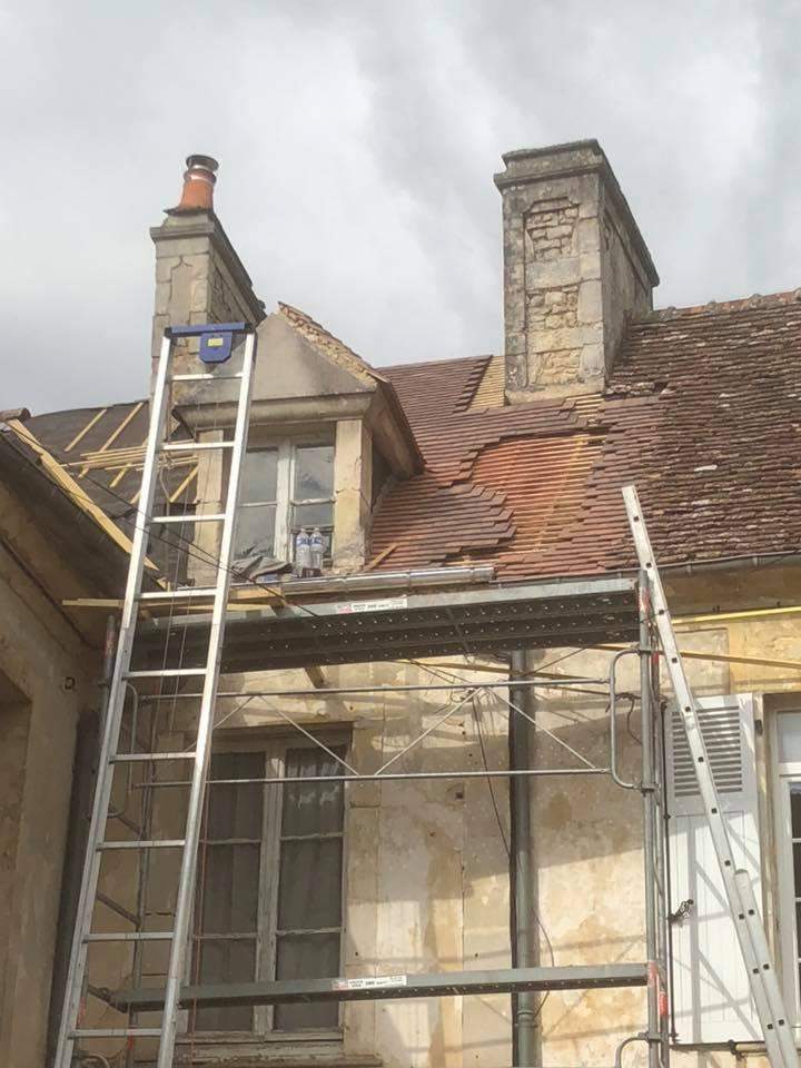 Rénovation toiture en cours Argentan