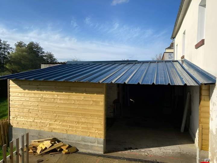Réalisation toiture et bardage extension maison Argentan