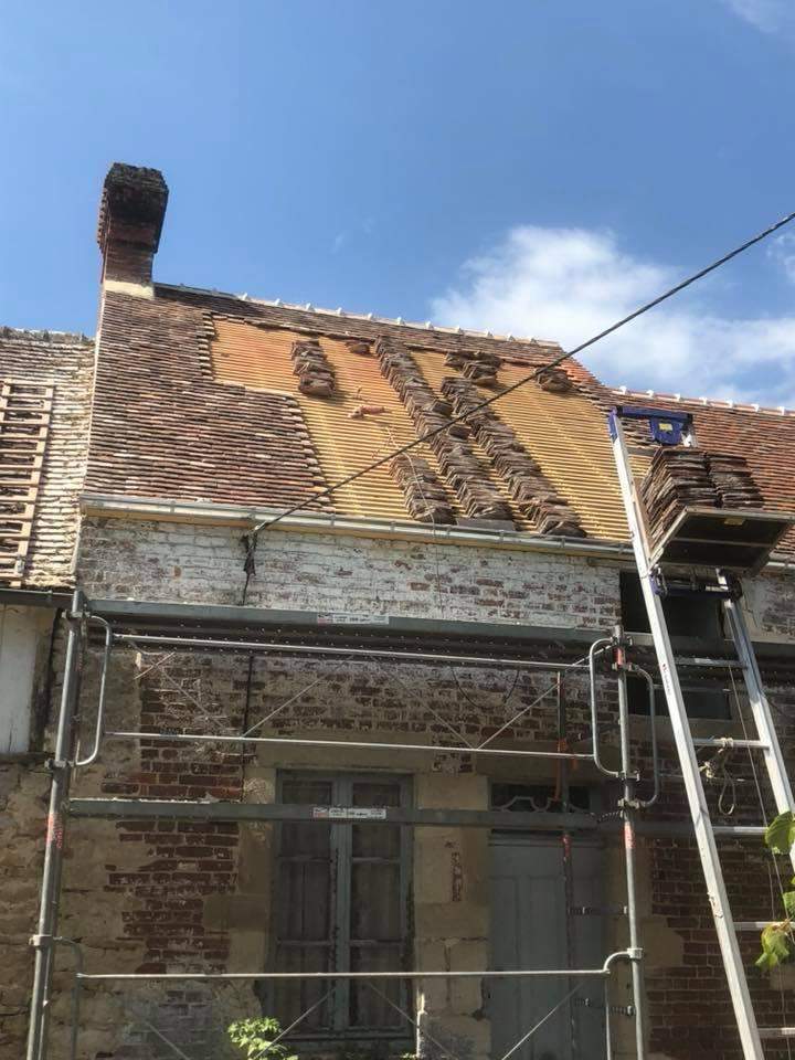 Toiture en cours de rénovation Argentan