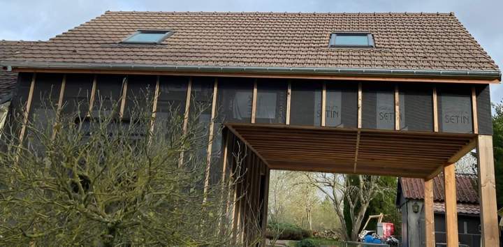 Extension structure en bois apparente Argentan
